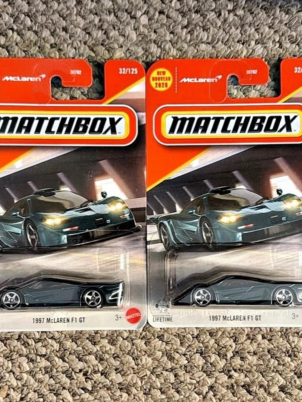 Matchbox 1997 McLaren F1 GTR Die-Cast Cars 2-Pack